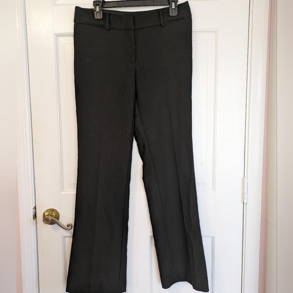 LOFT black Julie trouser thick dress work office straight leg mid rise pants - Picture 3 of 6